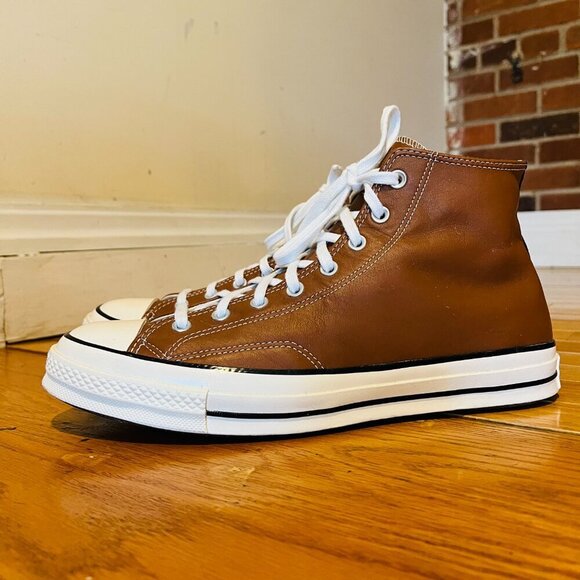 Converse Chuck Taylor All Star Cruise Leather High-Top Shoes Cognac Brown 12 - Picture 4 of 16
